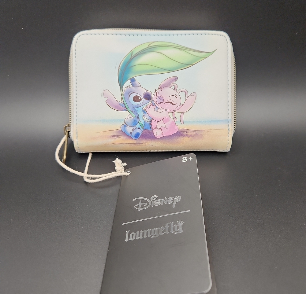 Loungefly Disney Stitch & Angel Pastel Wallet - Blue, Pink, Green